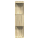 Room Divider Bookcase 3-Tier Sonoma Oak 70x24x97 cm Engineered Wood 858113