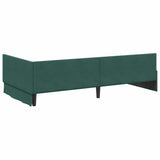 Corner Bed Frame Dark Green 90 cm x 190 cm Velvet 42016073