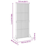 Privacy Screen Indoor/Outdoor 180.5 cm Solid Acacia Wood 4108064