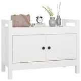 Hall Bench White 80x40x60 cm Solid Wood Pine 821780