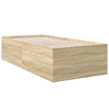 Bed Frame without Mattress Sonoma Oak 75x190 cm Small Single 3280981