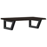 ZNTS Basin Shelf Wall Mounted Steel and Solid Wood Oak 3302583