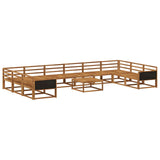 Outdoor Sofa Set 11 pcs Natural Solid Acacia Wood 3382932