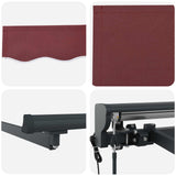 Electric Retractable Awning Burgundy and Anthracite 3 x 2 m 3421945