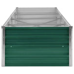 Garden Raised Bed Galvanised Steel 320x80x45 cm Green 44847
