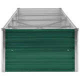 Garden Raised Bed Galvanised Steel 320x80x45 cm Green 44847