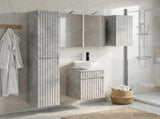 Bathroom Cabinet Set 5 pcs Concrete Grey Engineered Wood 3407346