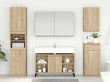Sink cabinet with Shelf with Storage Sonoma Oak 80 x 33 x 60 cm 881271