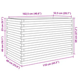Garden Planter 110x60x68.5 cm Solid Wood Douglas 3282507