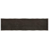 Table Top Dark Brown 160x40x cm Treated Solid Wood Live Edge 364035