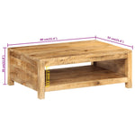 ZNTS Coffee Table 80x55x30 cm Solid Wood Mango 351579