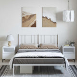 Metal Bed Frame without Mattress with Headboard White 150x200cm 352531