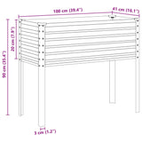 ZNTS Garden Planter Grey 100x41x90 cm Steel 4008970