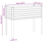 ZNTS Garden Planter 100x41x90 cm Galvanised Steel 4008973