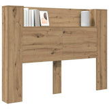 Headboard Cabinet with Shelf Artisan oak Engineered wood 879629