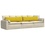 Sofa Pillows 2 pcs Yellow 145 x 40 cm Corduroy Fabric 42013849