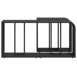 Storage Shelves 2 pcs Black Poly Rattan 365981