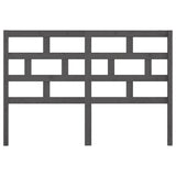 Bed Headboard Grey 141x4x100 cm Solid Wood Pine 814191