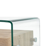 ZNTS Coffee Table Clear 98x45x31 cm Tempered Glass 284747