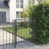 Garden Gate with Lock Woerden Grey 100 x 100 cm Steel 42008897