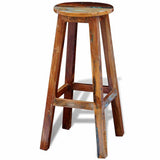 241647 Bar Stool Solid Reclaimed Wood