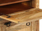 4-Layer Shoe Cabinet with Drawer Solid Rough Mango Wood 328297
