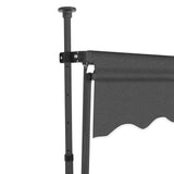 ZNTS Manual Retractable Awning with LED 100 cm Anthracite 145862