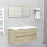 Sink Cabinet with Built-in Basin Sonoma Oak Engineered Wood 3071651