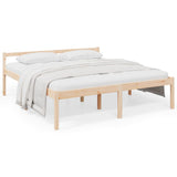 Bed Frame Natural wood Solid pine wood Super King Bed Frame 810629