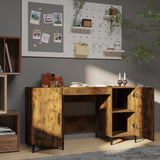 Desk Smoked Oak 140x50x75 cm Engineered Wood 817552