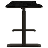 Desk Black and Dark Brown 120 x 60 cm Solid Oak Wood 3426555