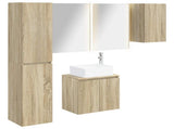 Bathroom Cabinet Set 5 pcs Sonoma Oak Engineered Wood 3407329