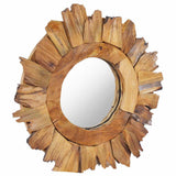 288803 Wall Mirror 40 cm Teak Round