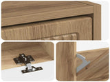 Shoe Cabinet EDE 78 x 24 x 103 cm Engineered Wood Artisan Oak 896004