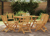 Garden Chair 6 pcs Natural Solid Acacia Wood 3416291