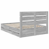 Bed Frame with Drawer Grey Sonoma 160 x 200 cm Engineer Wood 3411822
