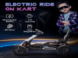 12V Electric Go Kart for Kids, Ride-On Racing Go Kart with Forward Reversing, Rechargeable Battery, T3398P348371