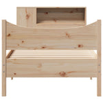 ZNTS Bed Frame without Mattress 100x200 cm Solid Wood Pine 3323314