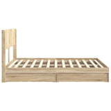Bed Frame with Storage and Headboard Sonoma Oak 150 x 200 cm 3414373
