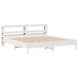 Bed Frame without Mattress White 180x200 cm Super King Solid Wood Pine 3306139