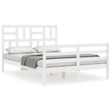 Bed Frame without Mattress White 120x200 cm Solid Wood 3194892