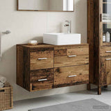 Bathroom Furniture Set 2 pcs Old Wood Engineered Wood 3403966