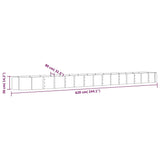 Garden Raised Bed Galvanised Steel 620x80x36 cm Green 318943