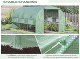 Walk-in Polytunnelhouse House with Roll-up Sidewalls, UV-resistant PE Cover, 3 x 2 x 2m, T3398P323898