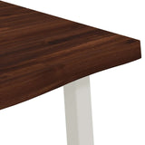 110 x 55 x 75 cm Solid Acacia Wood Dark Brown and White 937475