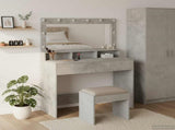 Dressing Table Concrete Grey 100 x 41 x 135 cm Engineered Wood 865103