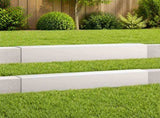Garden Cover Profile 2 pcs 100 x 20 x 15 cm Steel White 8012978