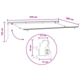Retractable Awning Light Grey and White 3.5 x 2 m Fabric 3425751