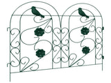 Garden Fence 5 pcs Green Steel 42021371