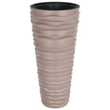 Planter with Removable Inner Mocha 18/45 L PP Grooved Look 364691